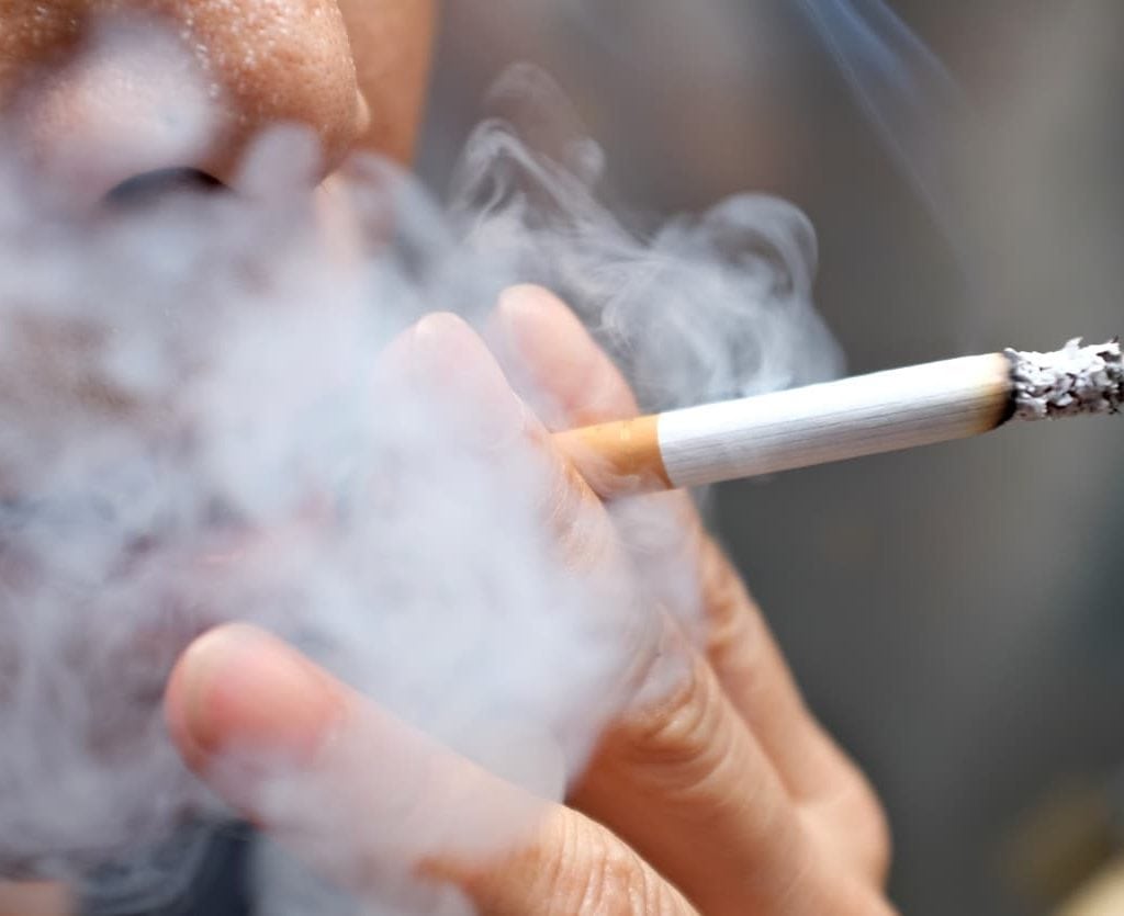 Cigarette Being Smoked
