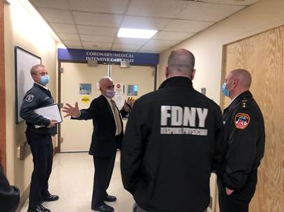 FDNY Leadership Visits RUMC, Tours New Patient Treatment and Service Areas